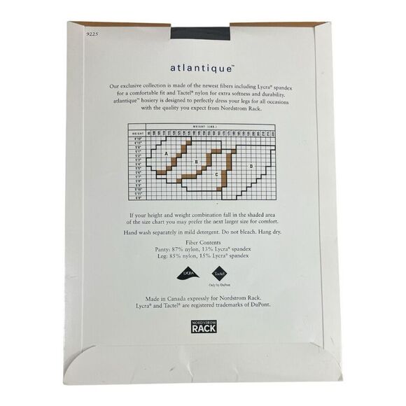 Atlantique Hosiery Off Black French Cut Panty Size A Lycra Sheer Shadow Toe 9225 - Picture 2 of 7